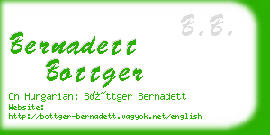 bernadett bottger business card